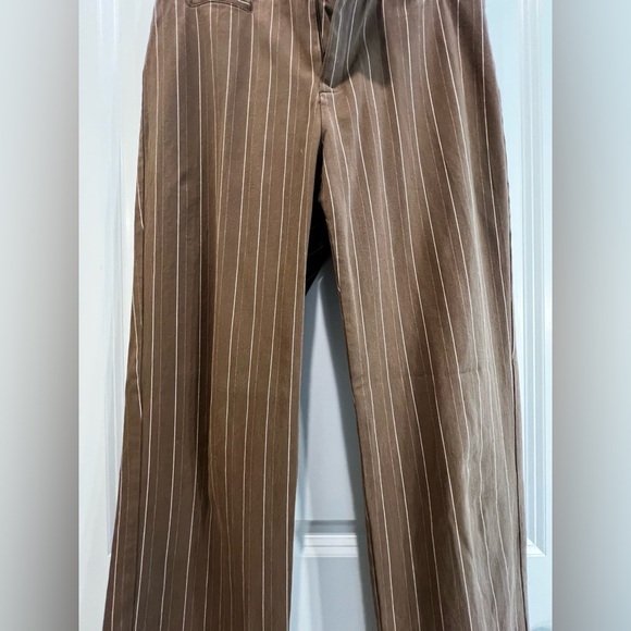Dockers Mid Rise Brown Striped Dress Pants Size 4 - Picture 9 of 14